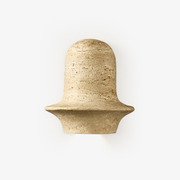 Xena Sculptural Yellow Travertine Wall Lamp-Neutral Decor