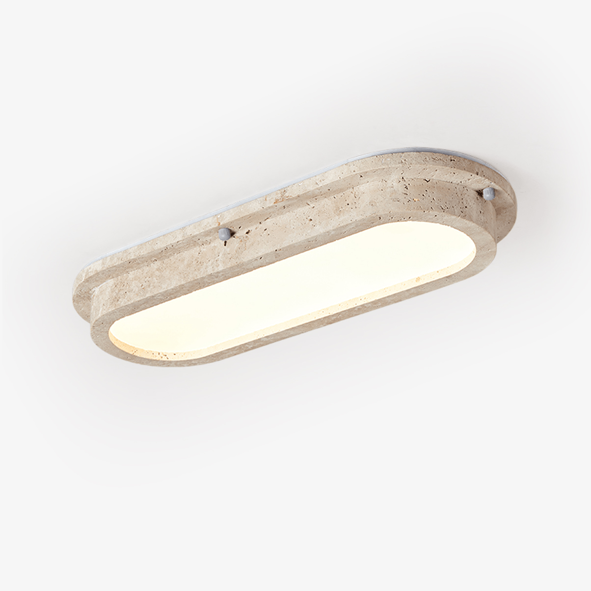 Remy Minimalist Yellow Travertine Linear Ceiling Lamp-Neutral Decor