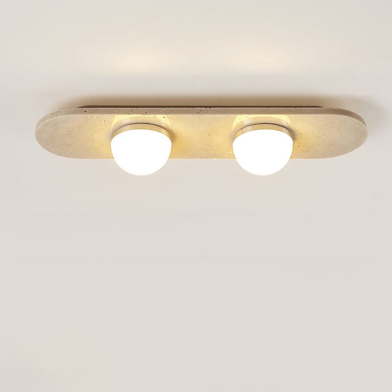 Ivan Travertine Triple Bar Ceiling Light-Neutral Decor