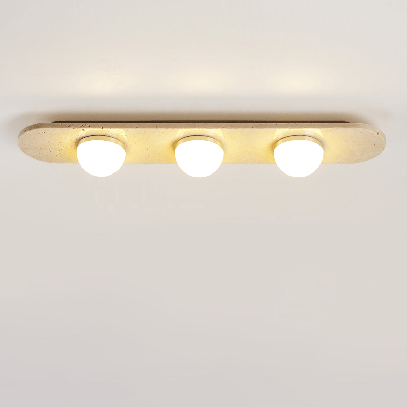 Ivan Travertine Triple Bar Ceiling Light-Neutral Decor
