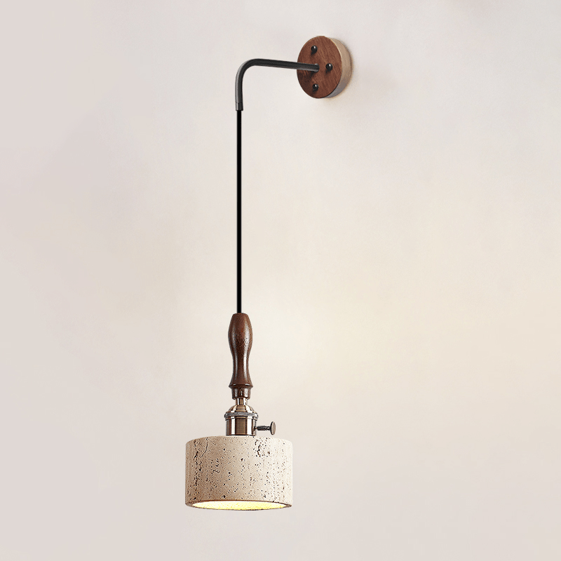 Sven Modern Yellow Travertine Wall Lamp-Neutral Decor