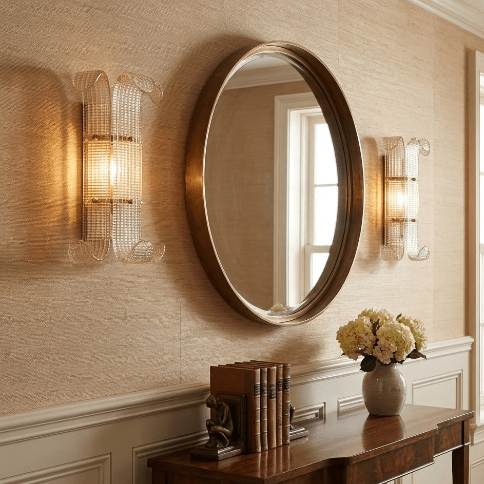 Dara Luxurious Champagne Glass Brasher Wall Lamp-Neutral Decor