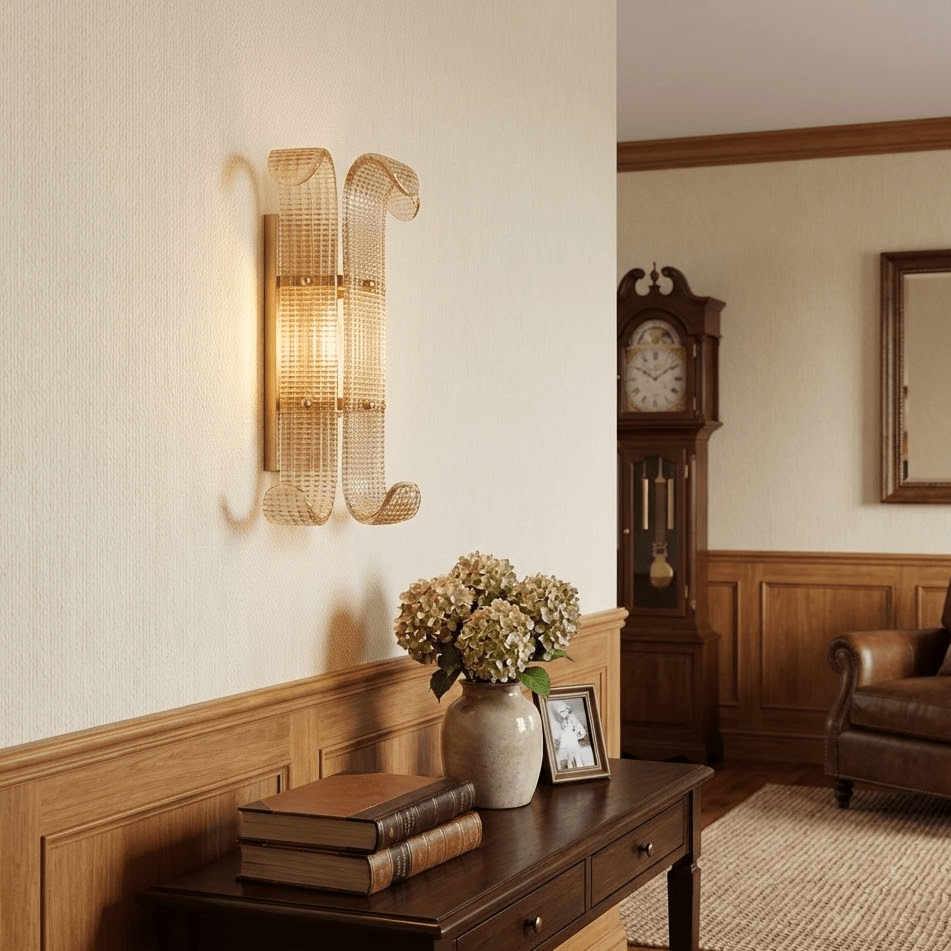 Dara Luxurious Champagne Glass Brasher Wall Lamp-Neutral Decor