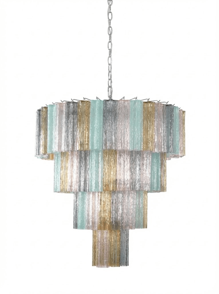 Kobi Eclat Elegant Colorful Glass Prism Chandelier-Neutral Decor