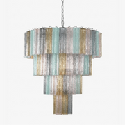 Kobi Eclat Elegant Colorful Glass Prism Chandelier-Neutral Decor