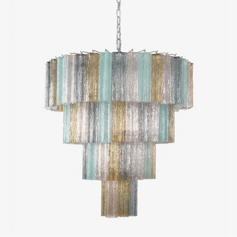 Kobi Eclat Elegant Colorful Glass Prism Chandelier-Neutral Decor