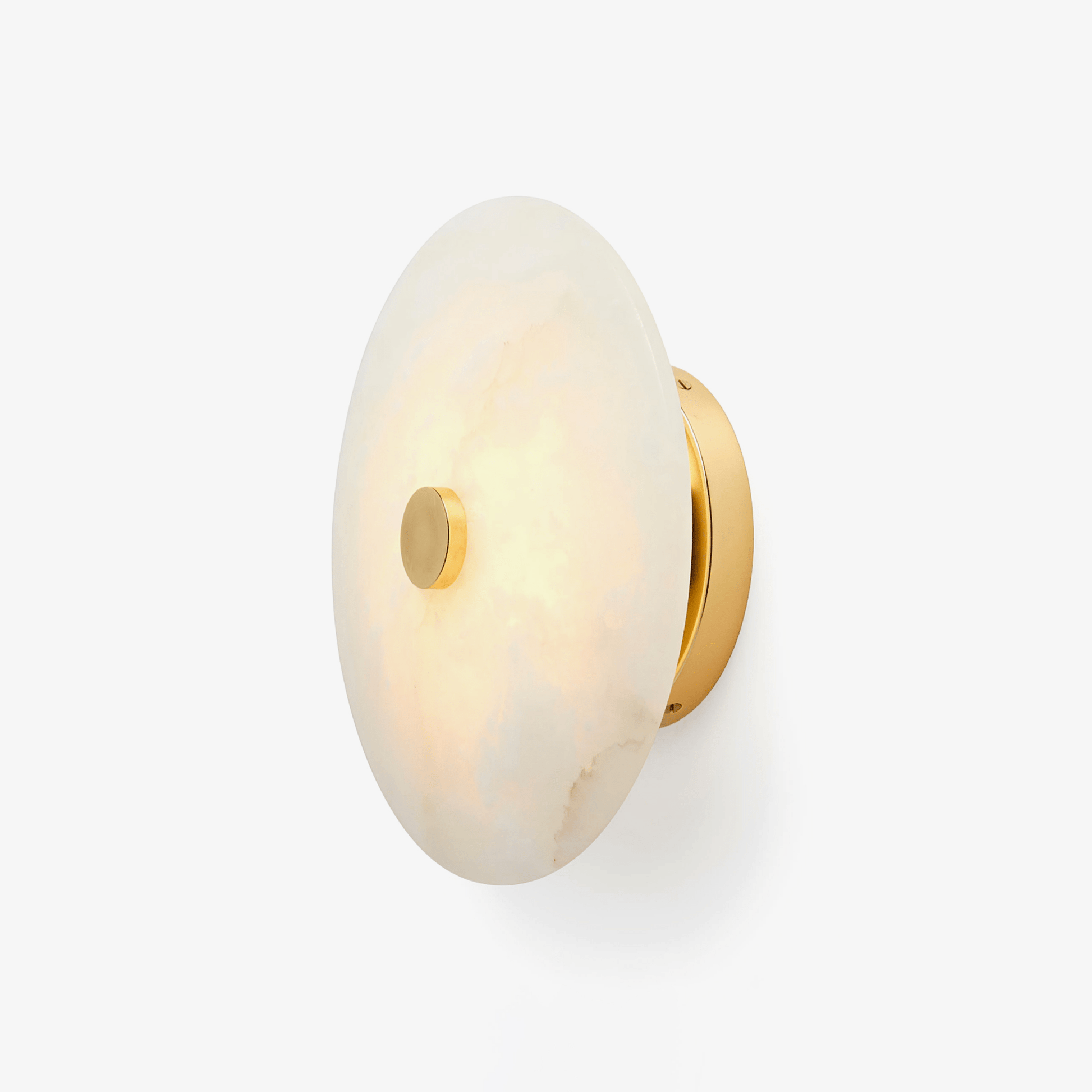 Ines Eterna Modern White Alabaster Wall Lamp-Neutral Decor