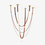 Odin Parabola Decorative Leather Silicone Strap Chandelier-Neutral Decor