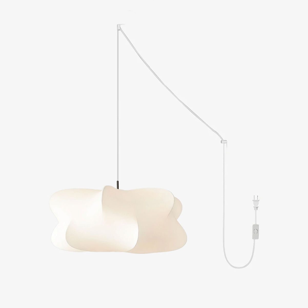 Bibi Cloudy Decorative Silk Pendant Swag Light-Neutral Decor