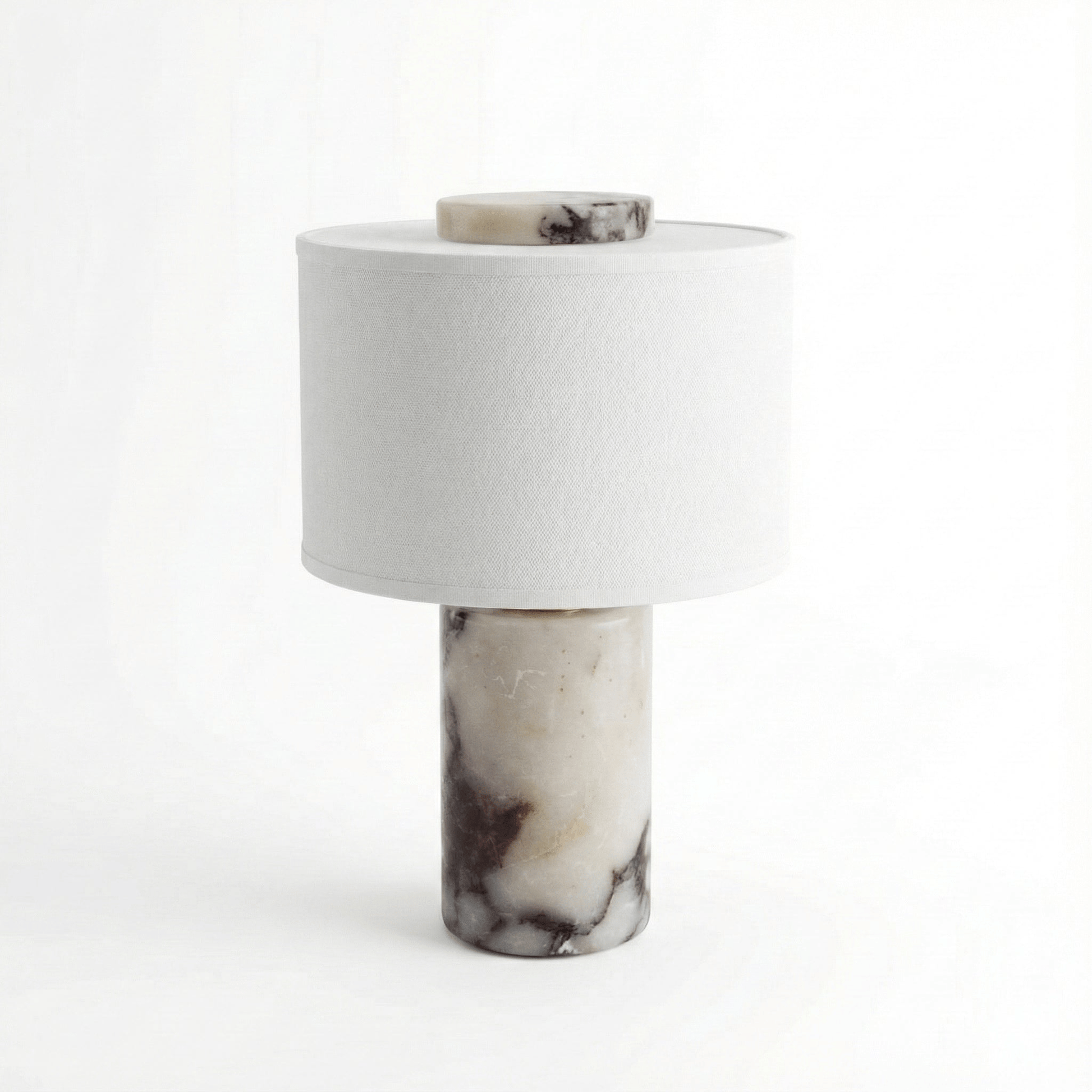 Eros Lumivor Elegant Marble Febric Table Lamp-Neutral Decor