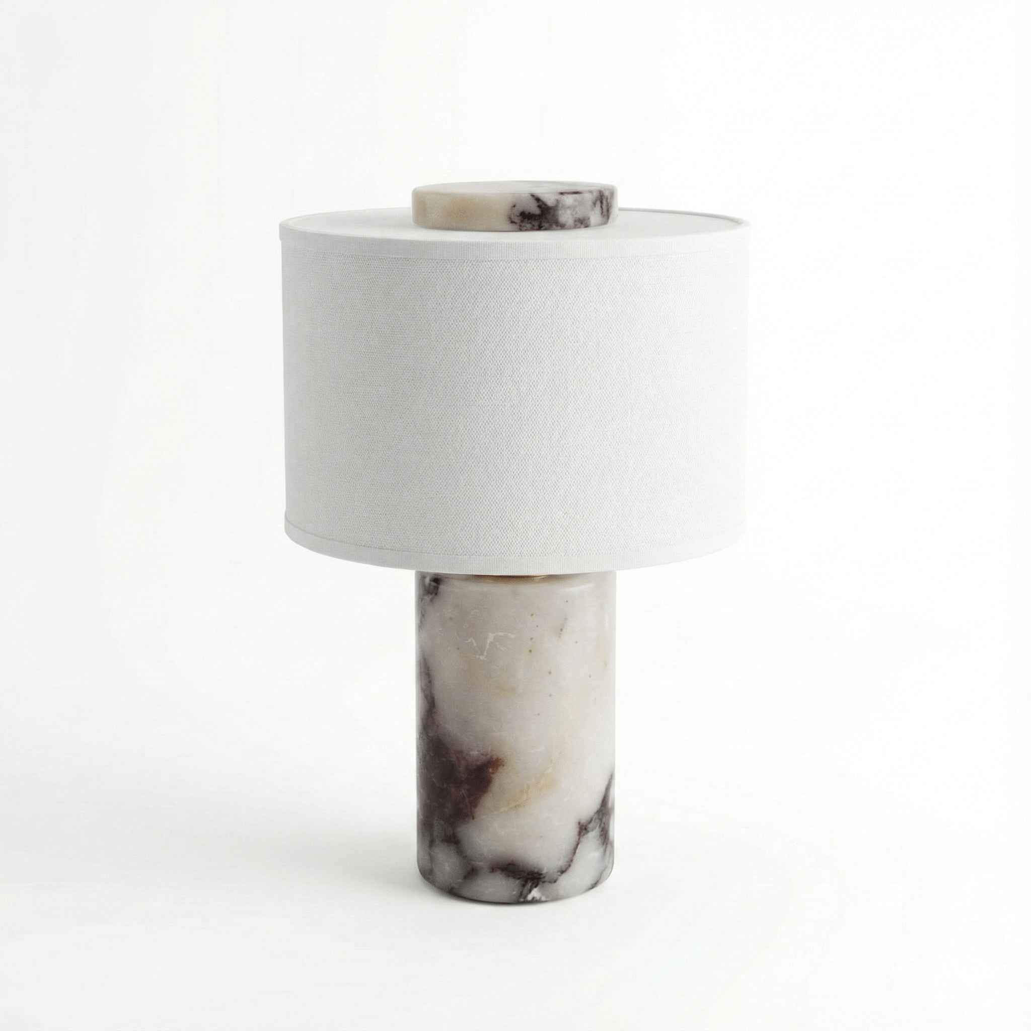 Eros Lumivor Elegant Marble Febric Table Lamp-Neutral Decor