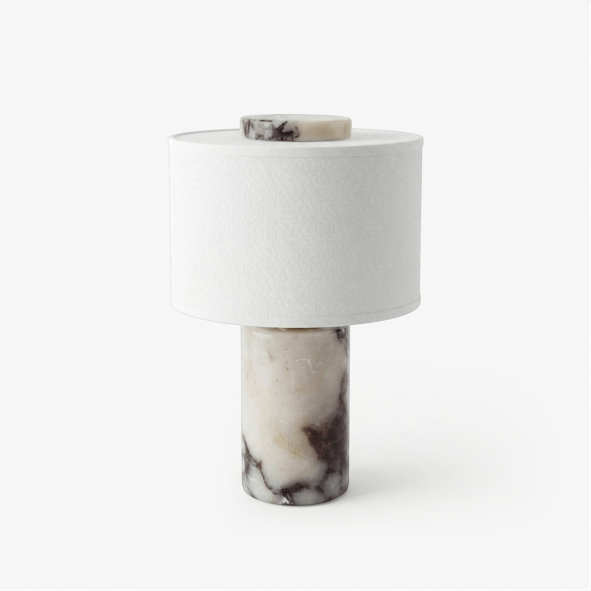 Eros Lumivor Elegant Marble Febric Table Lamp-Neutral Decor