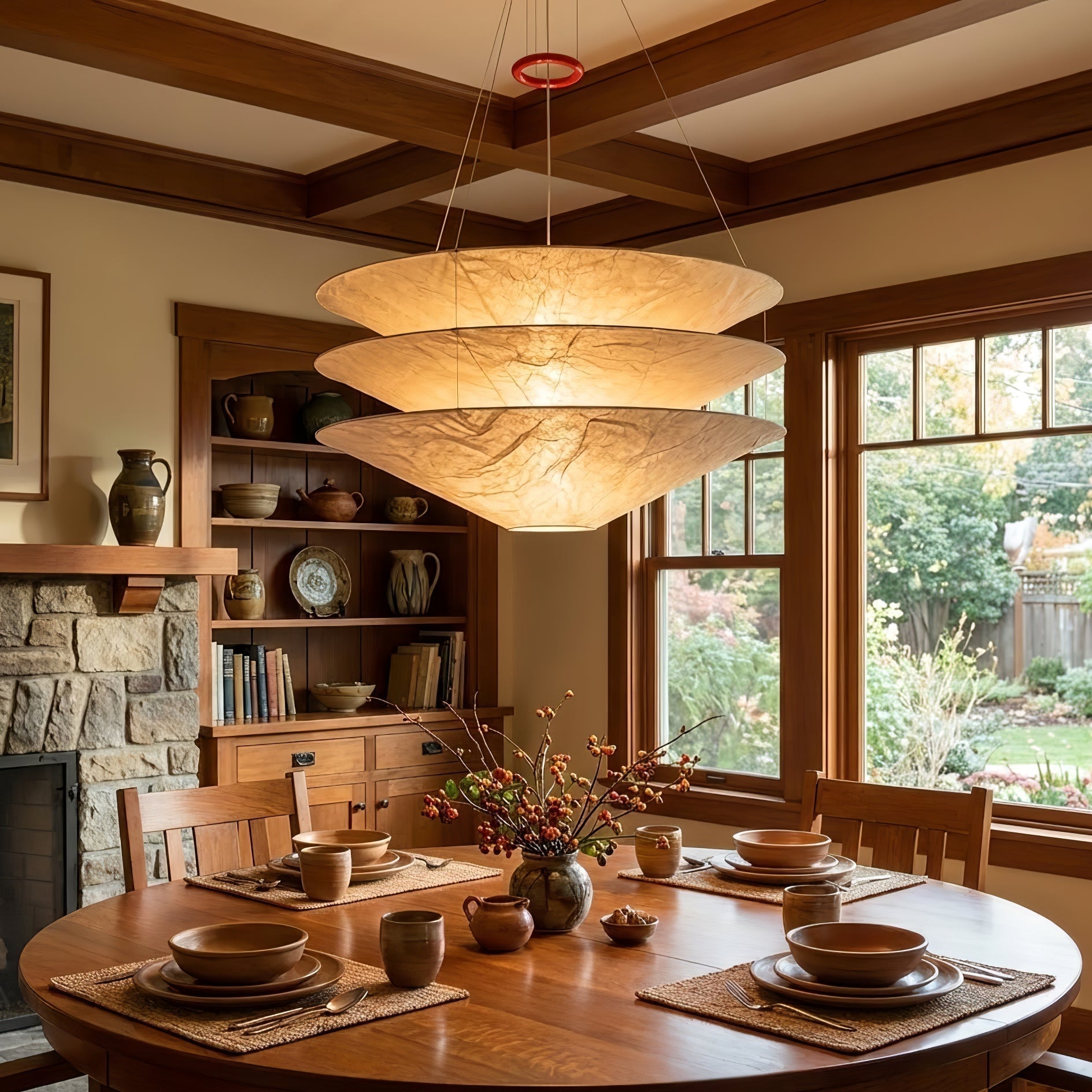 Kazu Cone Silk Pendant Lamp-Neutral Decor