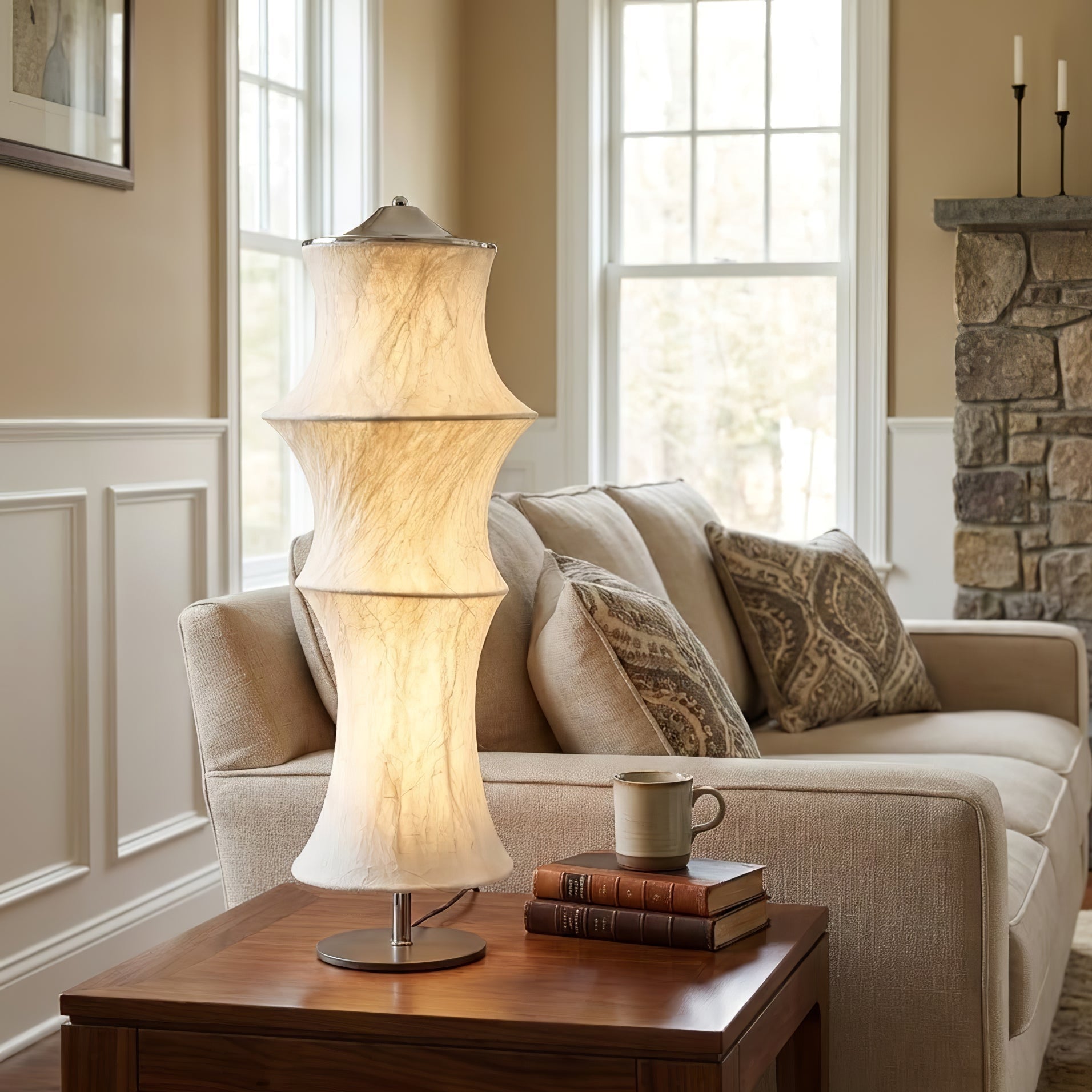 Silvara Cocoon Table Lamp-Neutral Decor