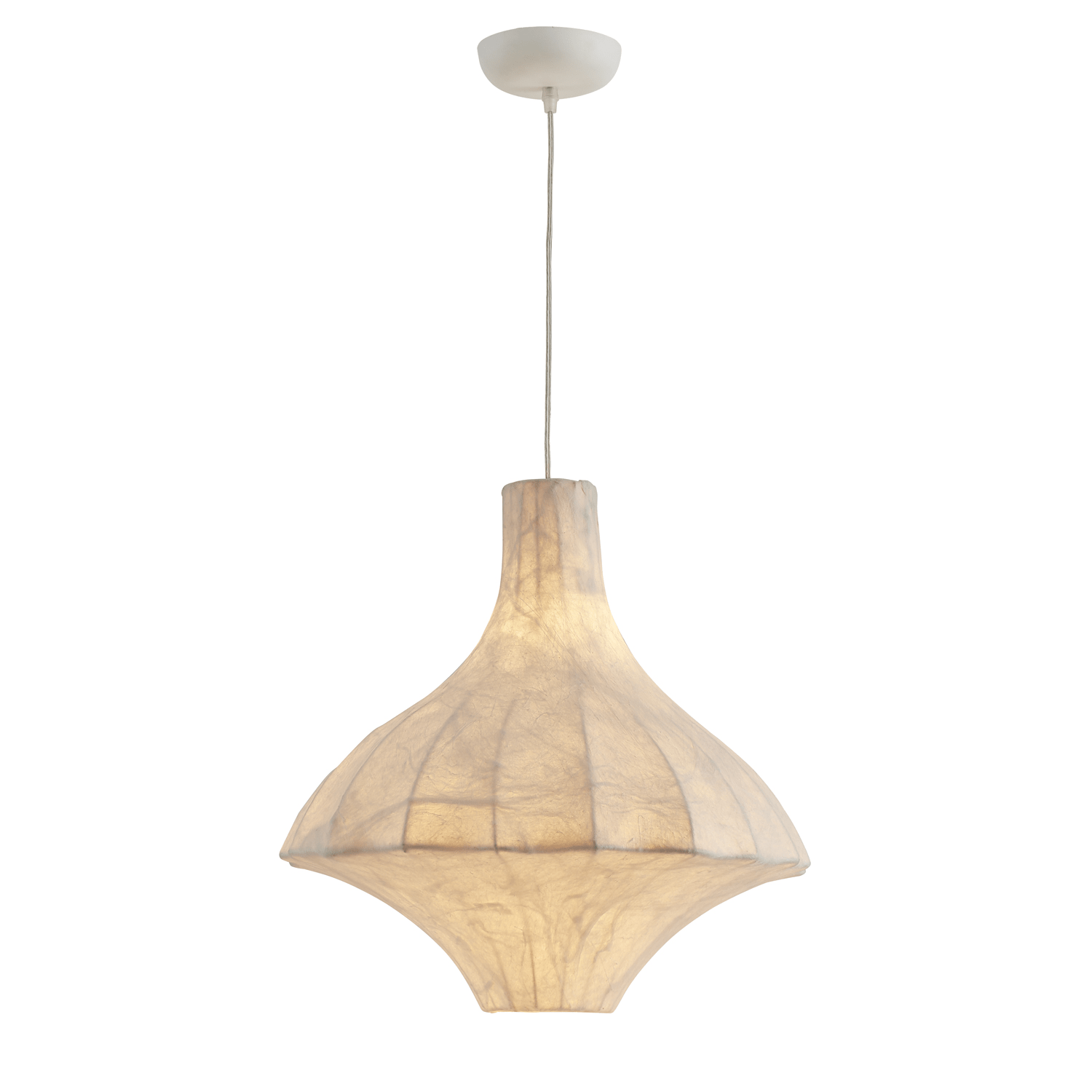Aurielle Silk Pavilion Pendant Lamp-Neutral Decor