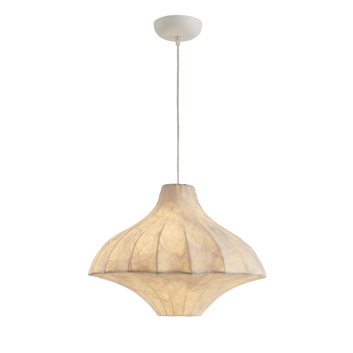 Aurielle Silk Pavilion Pendant Lamp-Neutral Decor