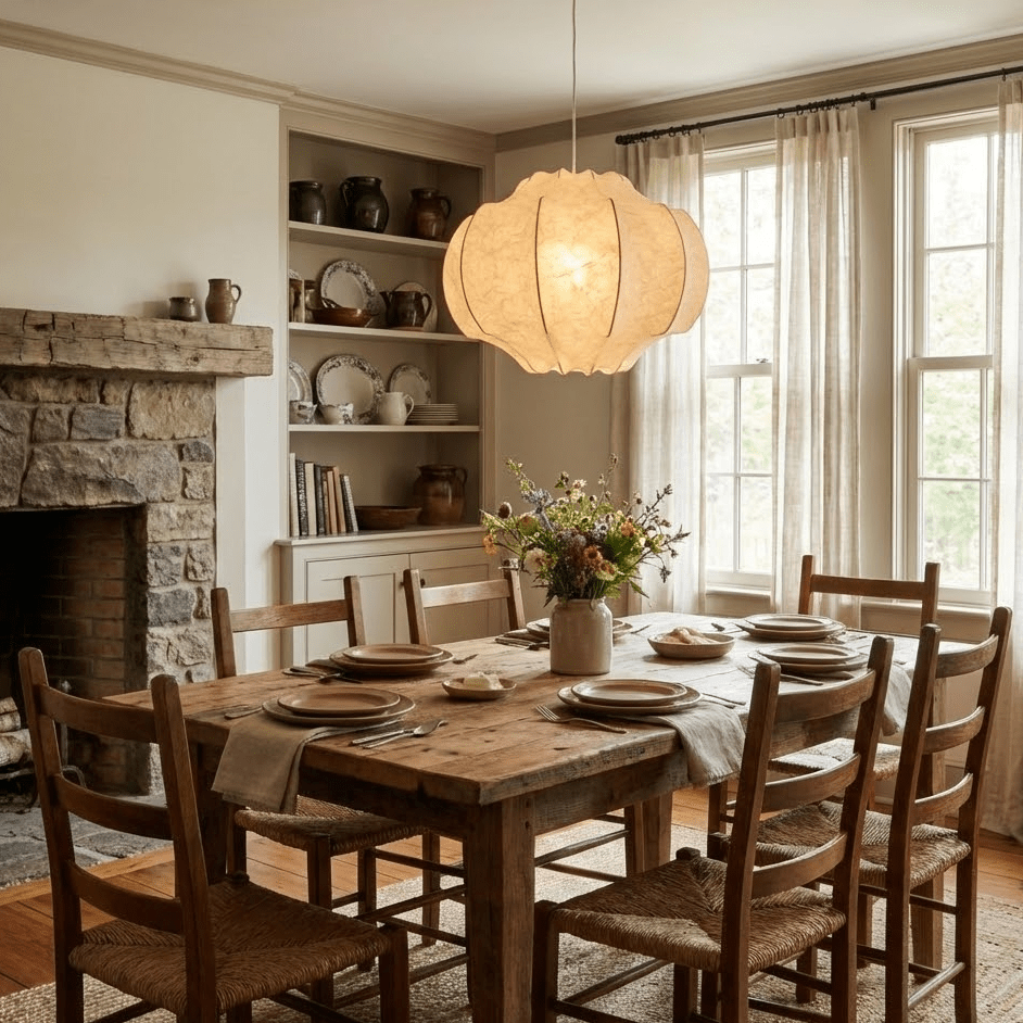 Lunara Silk Bloom Pendant Lamp-Neutral Decor