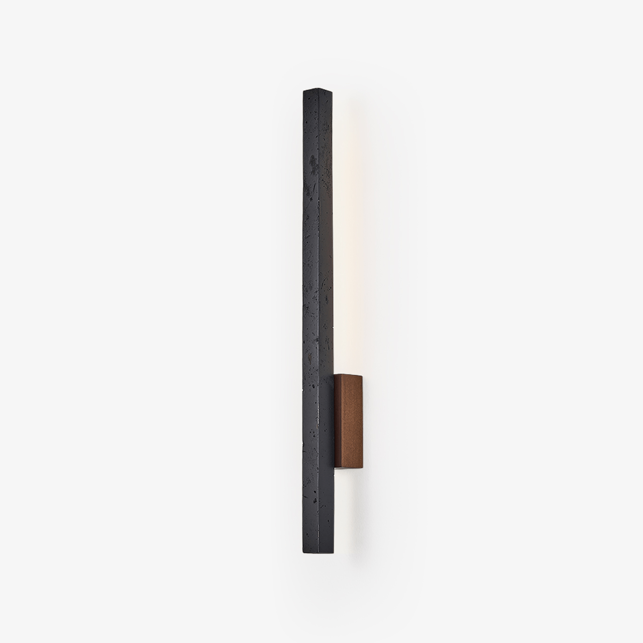 Juna Slim Black Travertine Wall Lamp-Neutral Decor