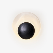 Orla Cosmica Eclipse Black Travertine Shell Wall Lamp-Neutral Decor