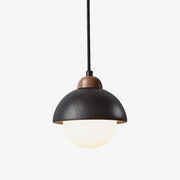 Sena Simple Domewood Black Travertine Pendant Lamp-Neutral Decor