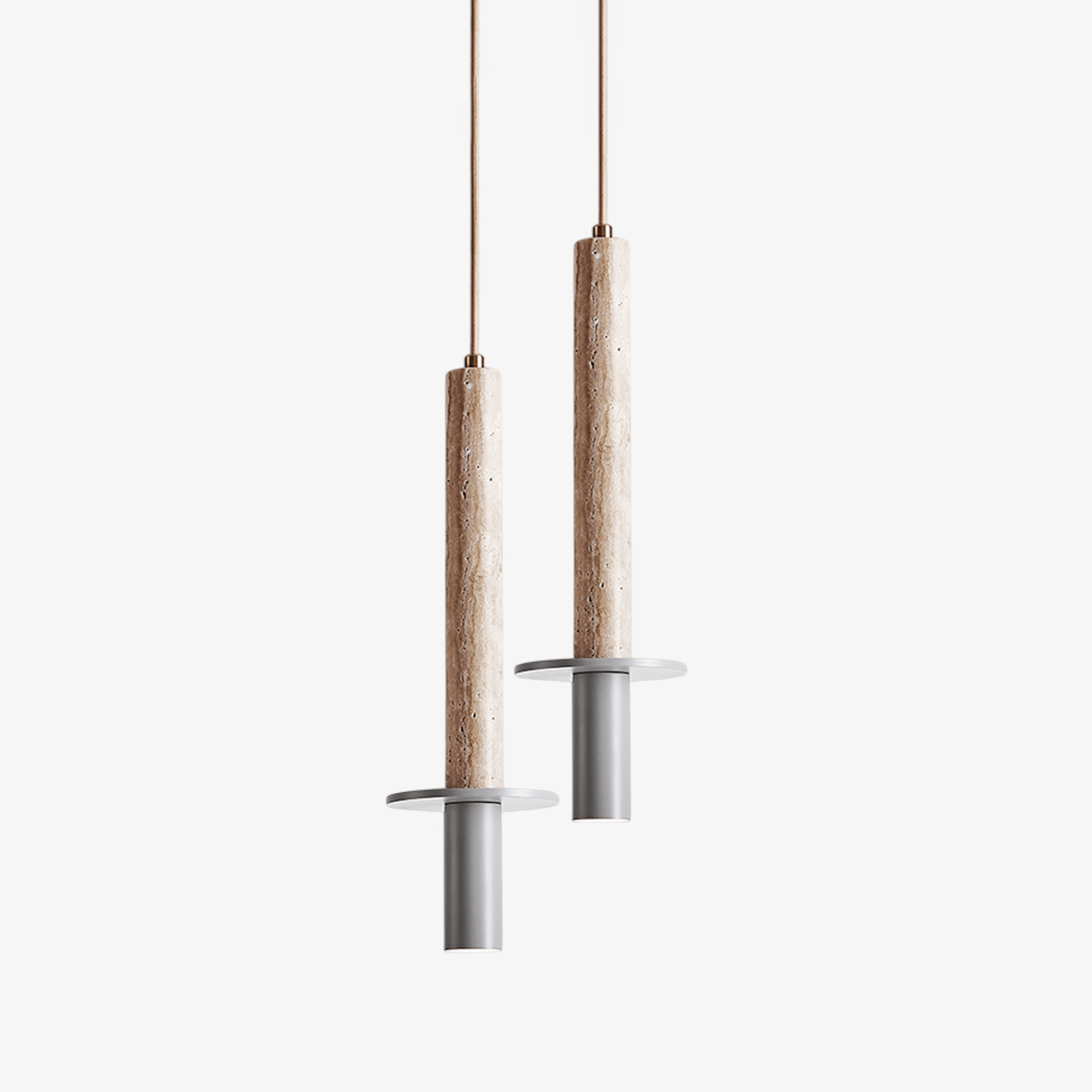 Wren Slim Yellow Travertine Pendant Lamp-Neutral Decor