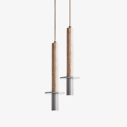 Wren Slim Yellow Travertine Pendant Lamp-Neutral Decor