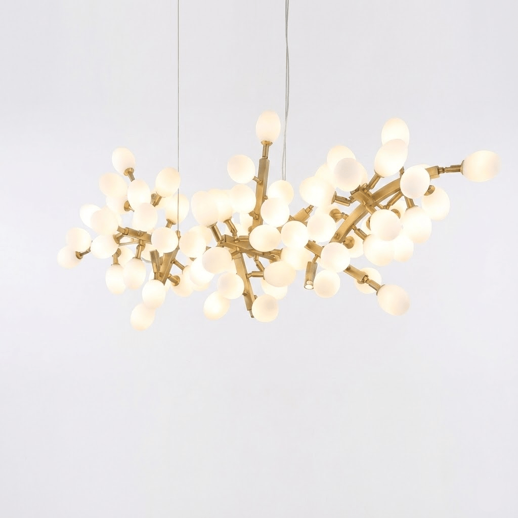 Aldo Elegant Droplet Glass Chandelier-Neutral Decor