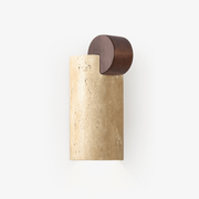 Velm Curve Yellow Travertine Wall Lamp-Neutral Decor