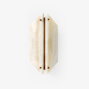 Zynx Modern White Alabaste Crest Wall Lamp-Neutral Decor