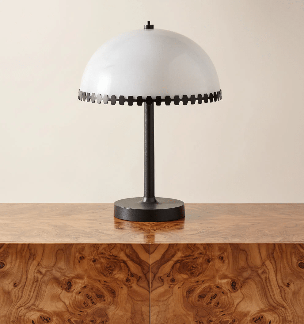 Nuxs Elegant Alabaster Dome Table Lamp-Neutral Decor