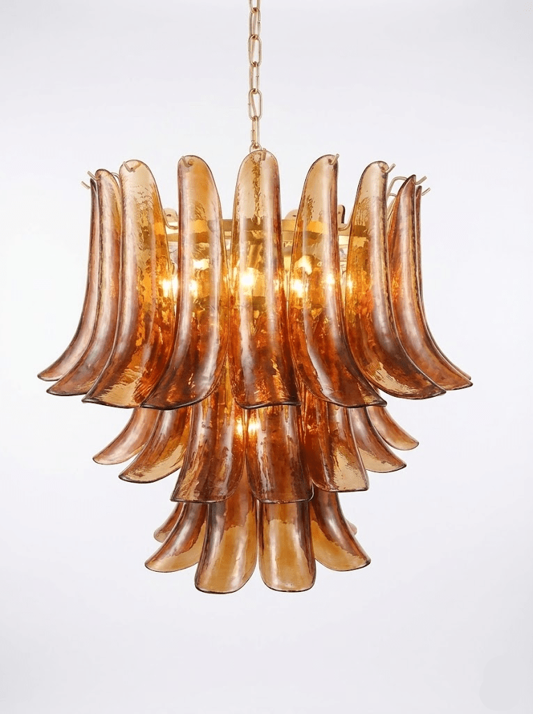 Grav Artistic Murano Glass Chandelier-Neutral Decor