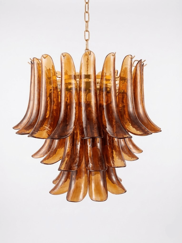 Grav Artistic Murano Glass Chandelier-Neutral Decor