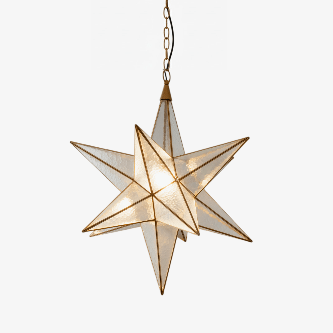 Sotr Elegant Glass Star Chandelier-Neutral Decor