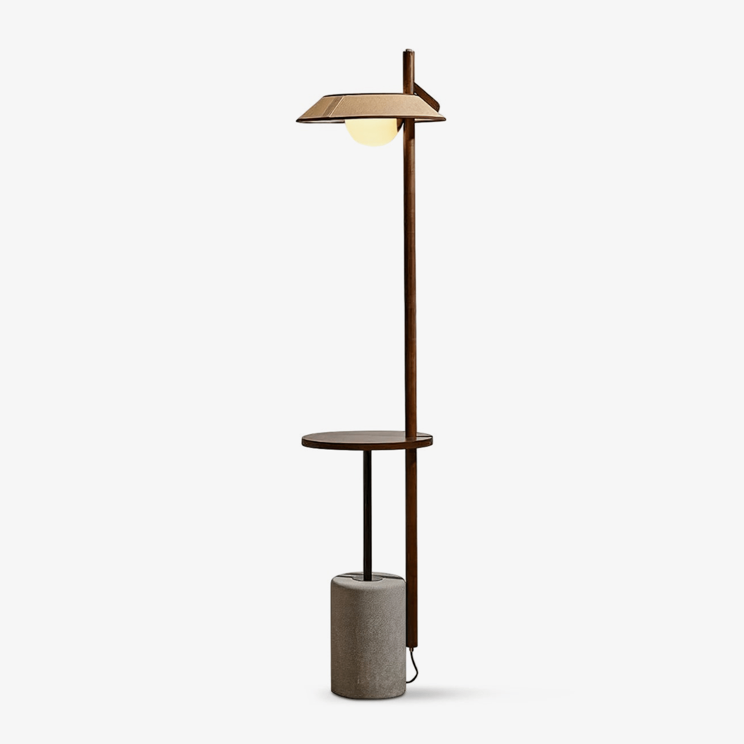 Mirz Minimalist Walnut Wood Floor Lamp-Neutral Decor