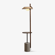 Mirz Minimalist Walnut Wood Floor Lamp-Neutral Decor