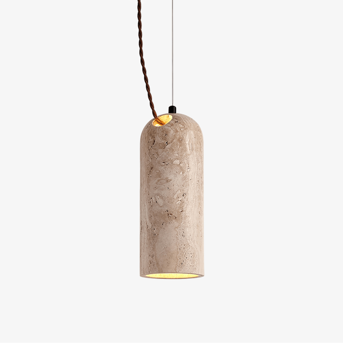 Talv Elegant Yellow Travertine Pendant Lamp-Neutral Decor