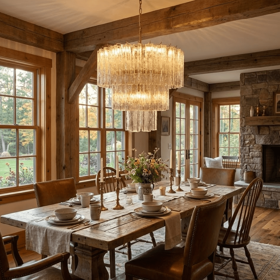 Wexn Glacier Tier Glass Chandelier-Neutral Decor