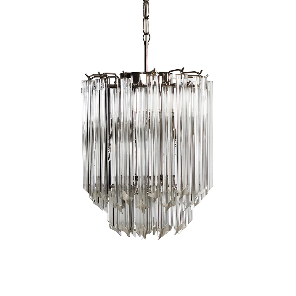 Luph Transparant Murano Glass Prism Chandelier-Neutral Decor