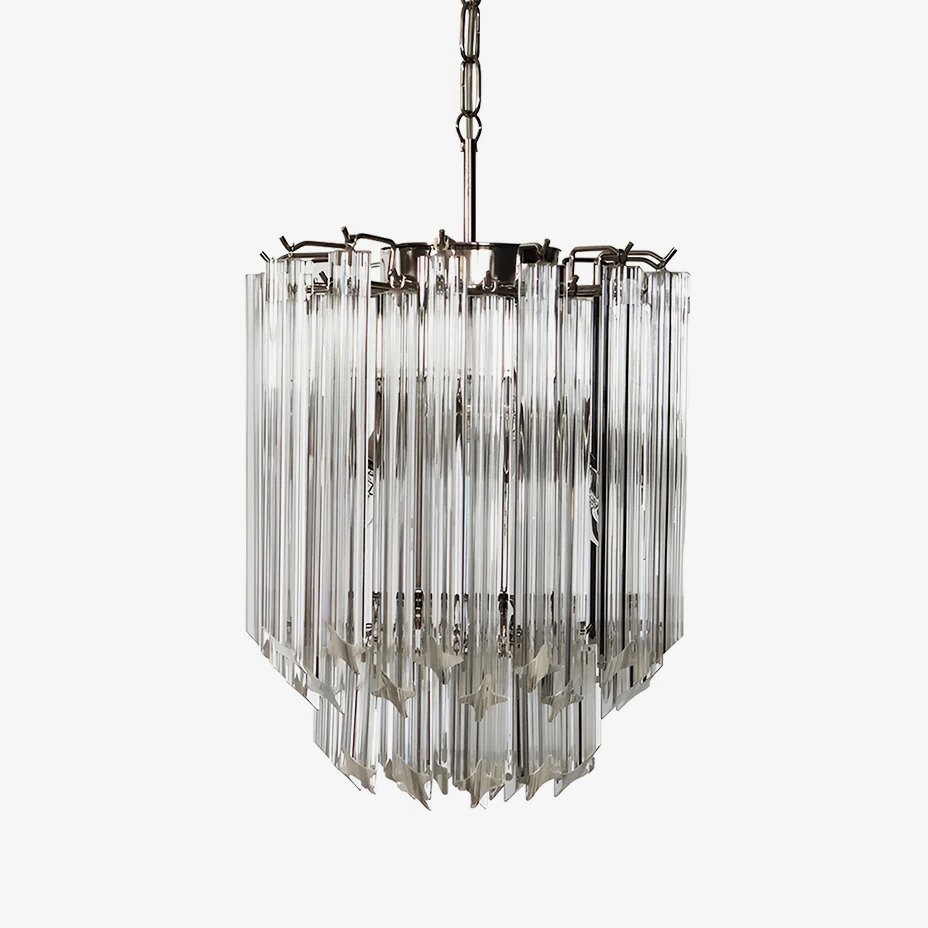 Luph Transparant Murano Glass Prism Chandelier-Neutral Decor