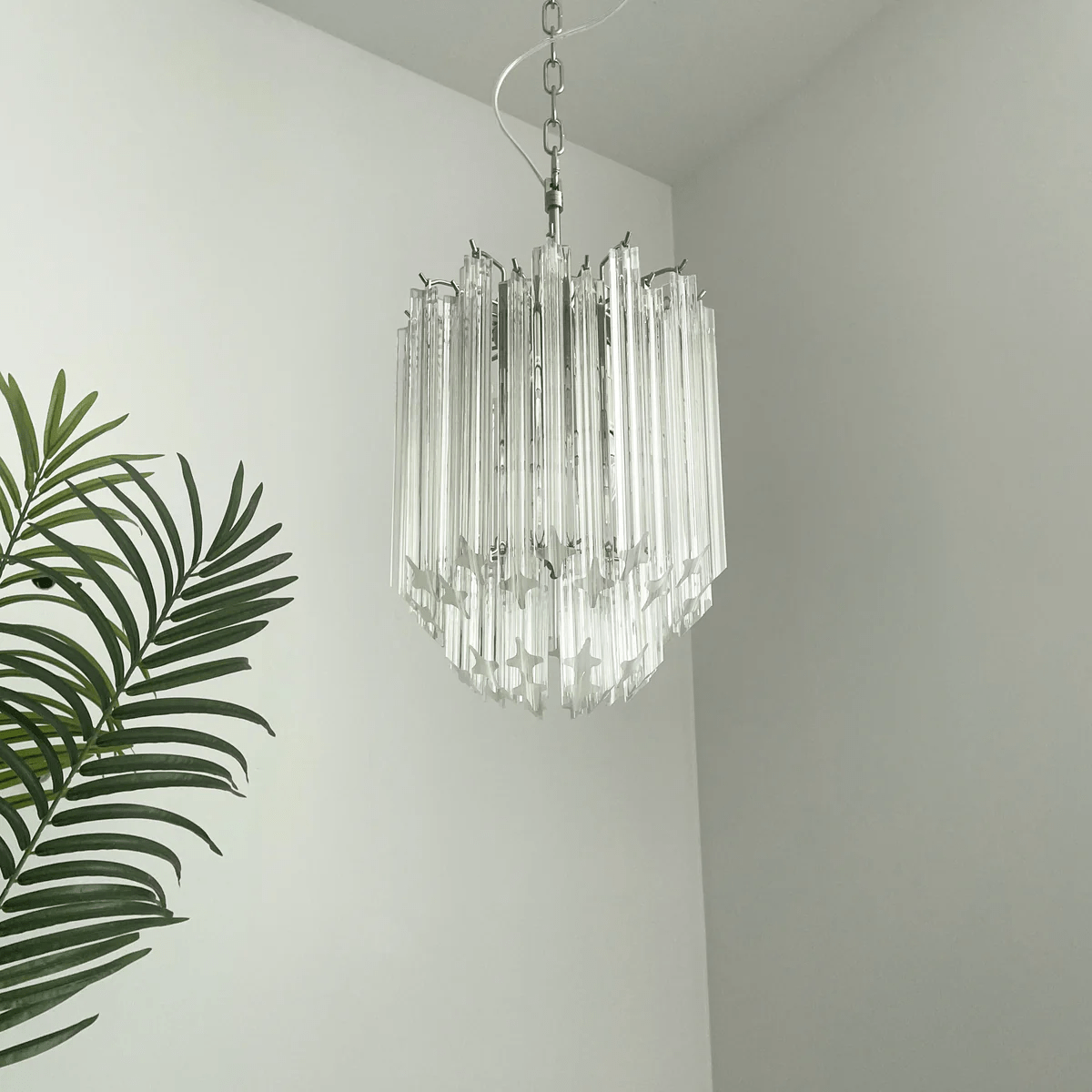 Luph Transparant Murano Glass Prism Chandelier-Neutral Decor