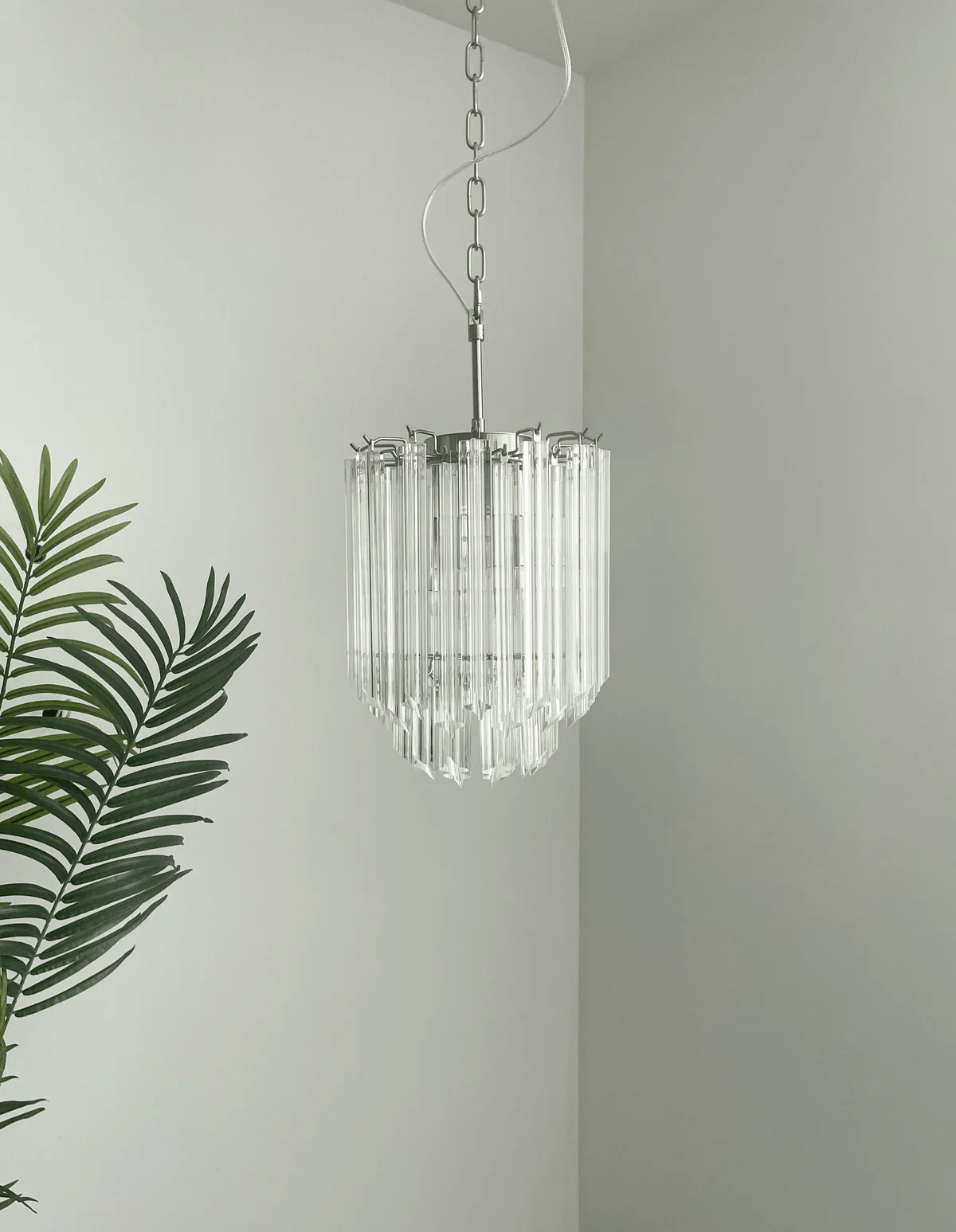 Luph Transparant Murano Glass Prism Chandelier-Neutral Decor