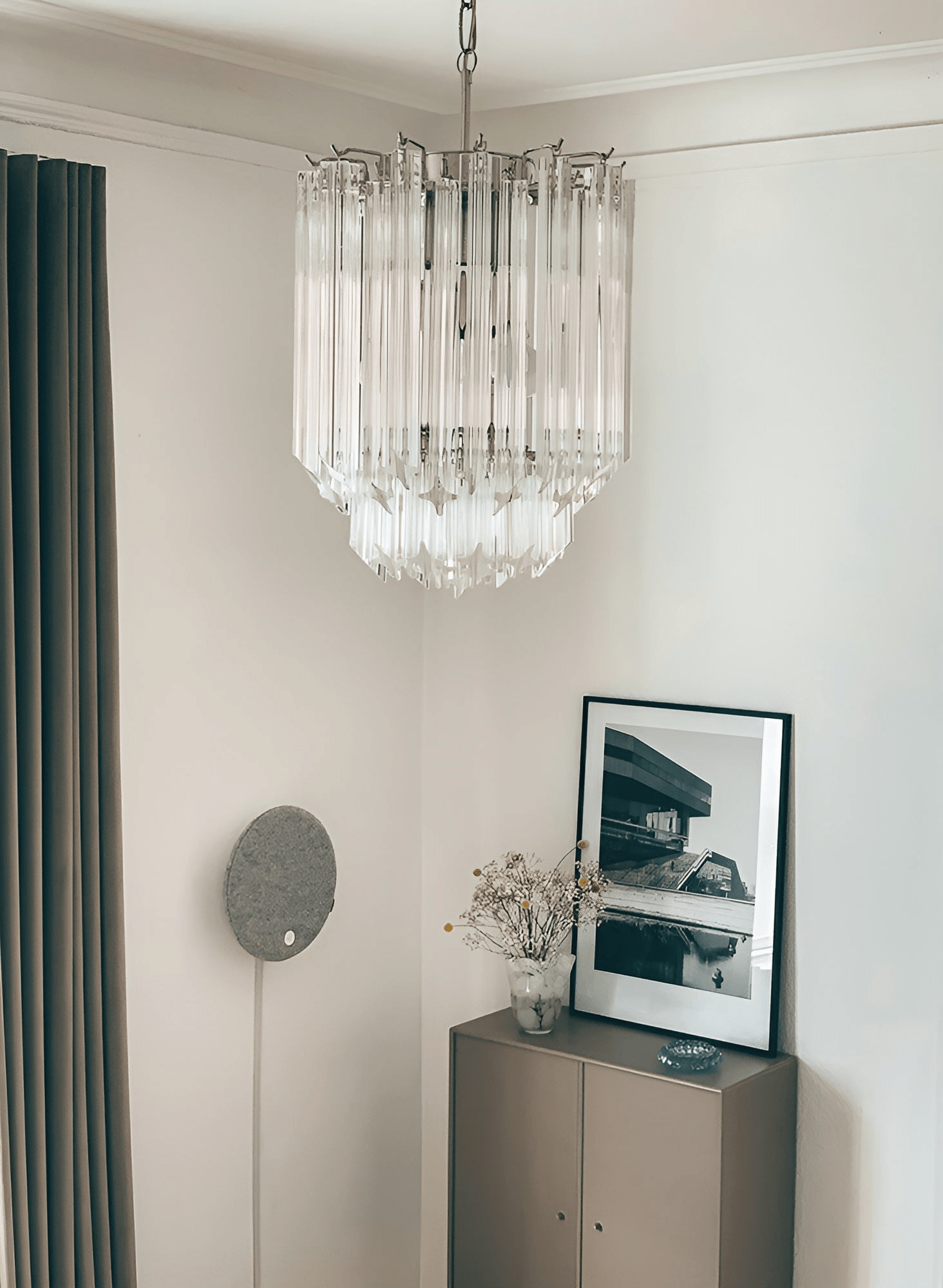 Luph Transparant Murano Glass Prism Chandelier-Neutral Decor