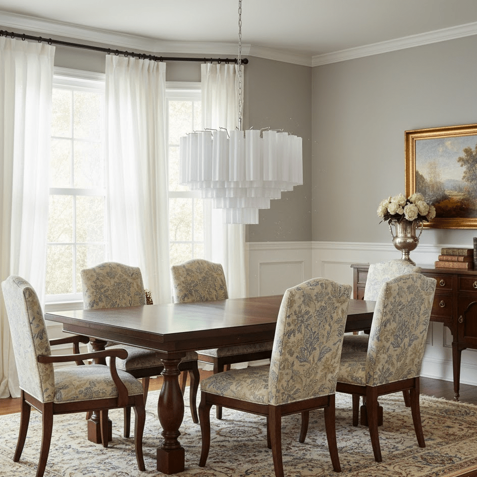 Bexy Glass Cascade Chandelier-Neutral Decor