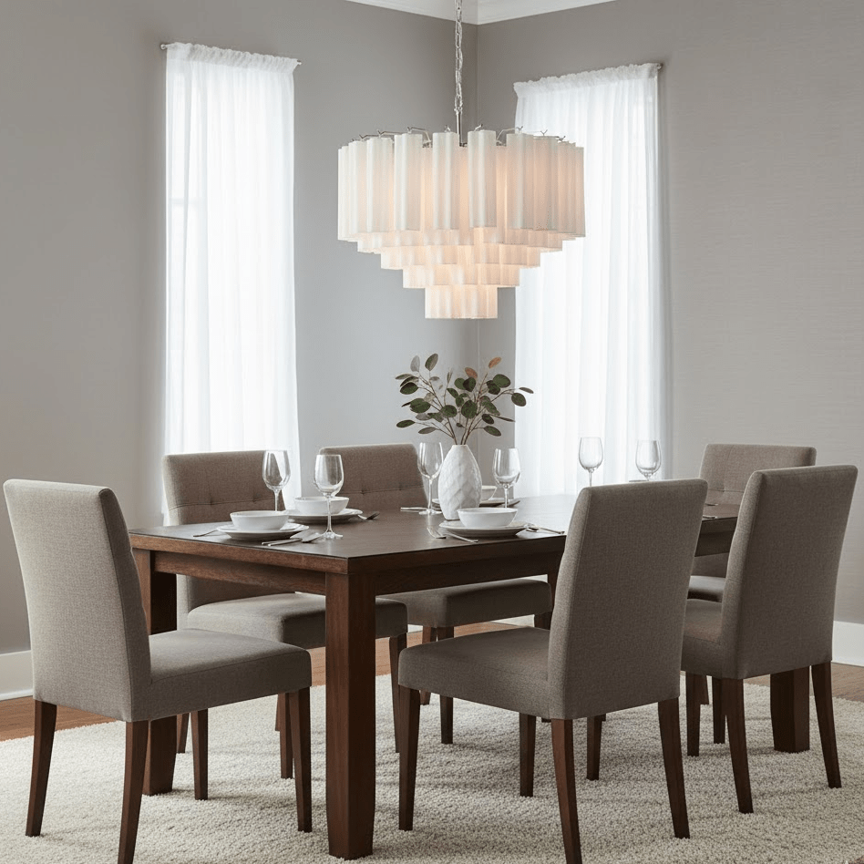 Bexy Glass Cascade Chandelier-Neutral Decor