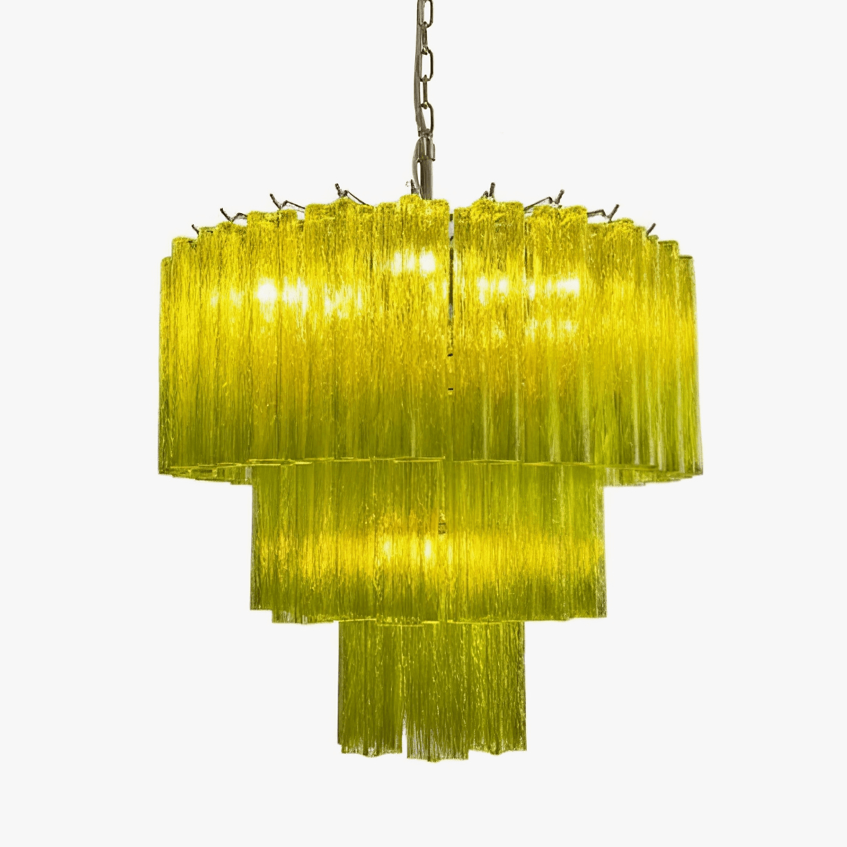 Wexn Glacier Tier Glass Chandelier-Neutral Decor