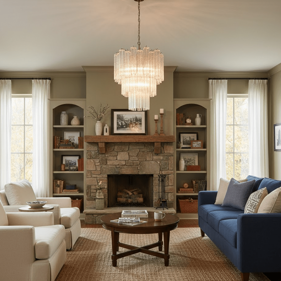 Vins Glass Elegent Chandelier-Neutral Decor