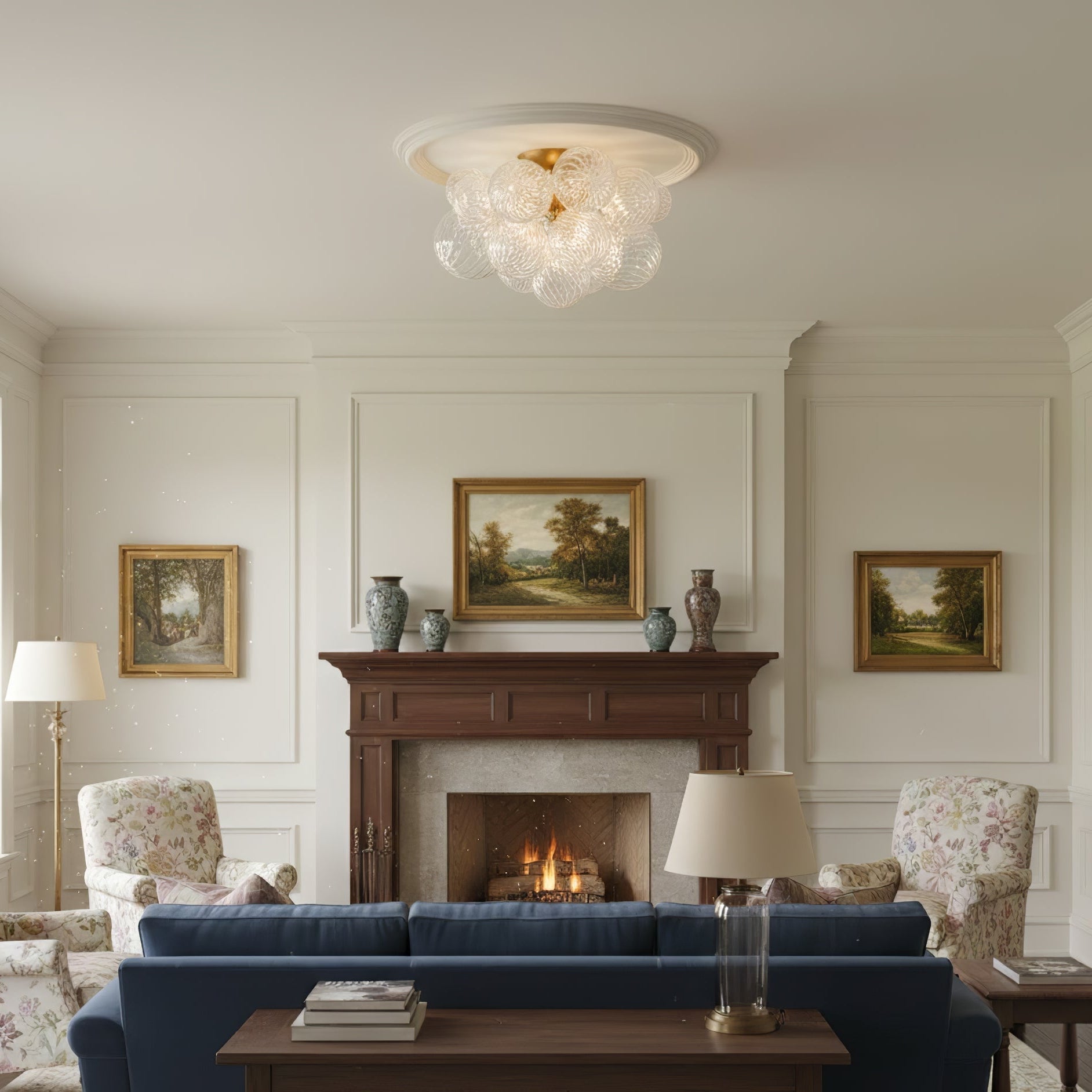 Vins Elegent Glass Ceiling Light-Neutral Decor