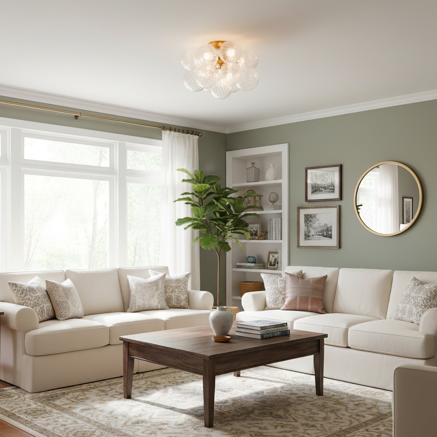 Vins Elegent Glass Ceiling Light-Neutral Decor