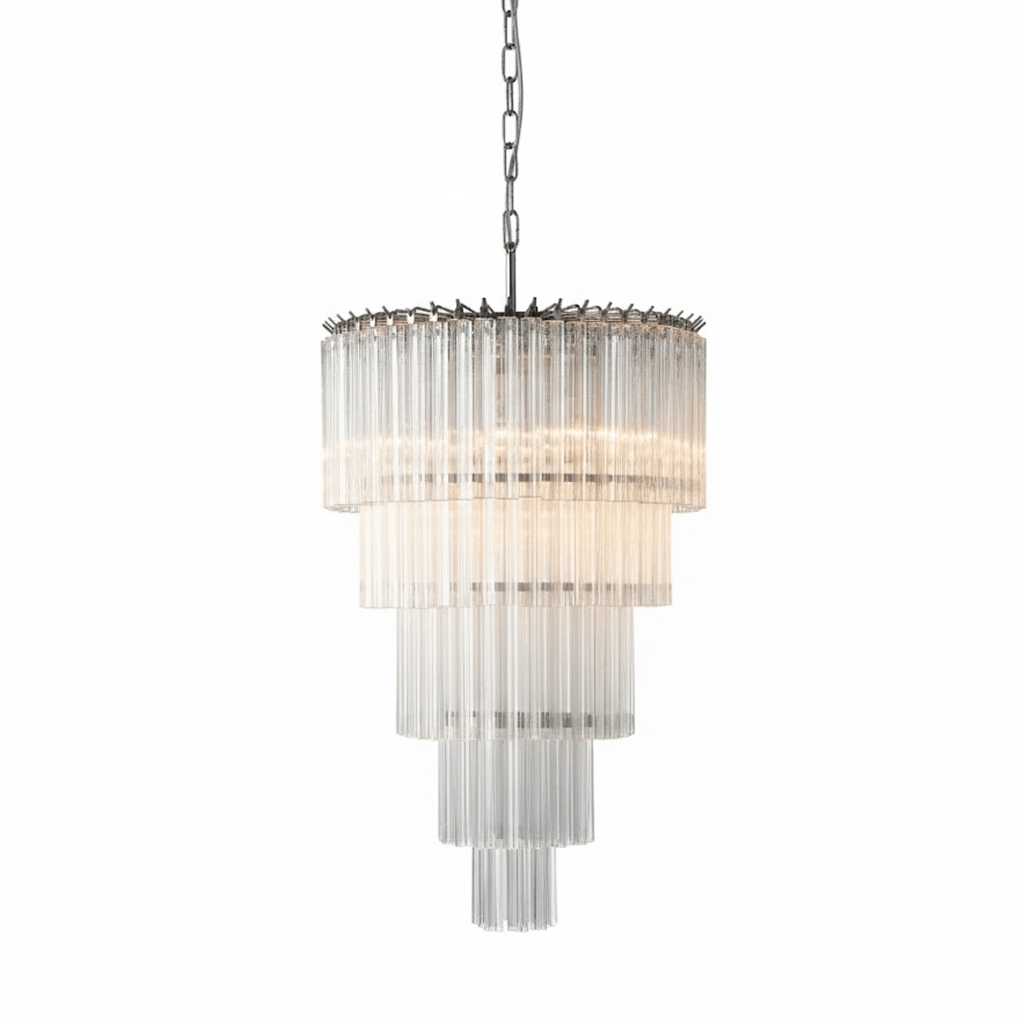 Qydr Luxurious Glass Chandelier-Neutral Decor