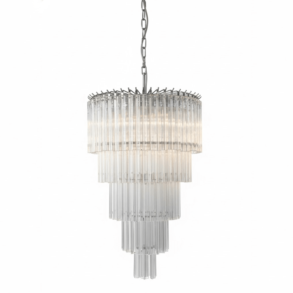 Qydr Luxurious Glass Chandelier-Neutral Decor